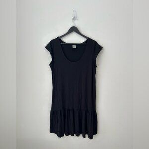 Jax + Lennon bamboo peplum black dress